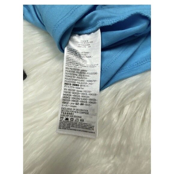 New NIKE Just Do It Athletic Cut Blue Fury Pink Yellow T-Shirt Tee Girls Size 6 - Picture 5 of 7